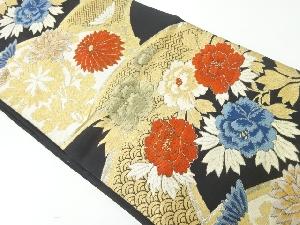 アンティーク 牡丹に菊模様織出し袋帯(材料)